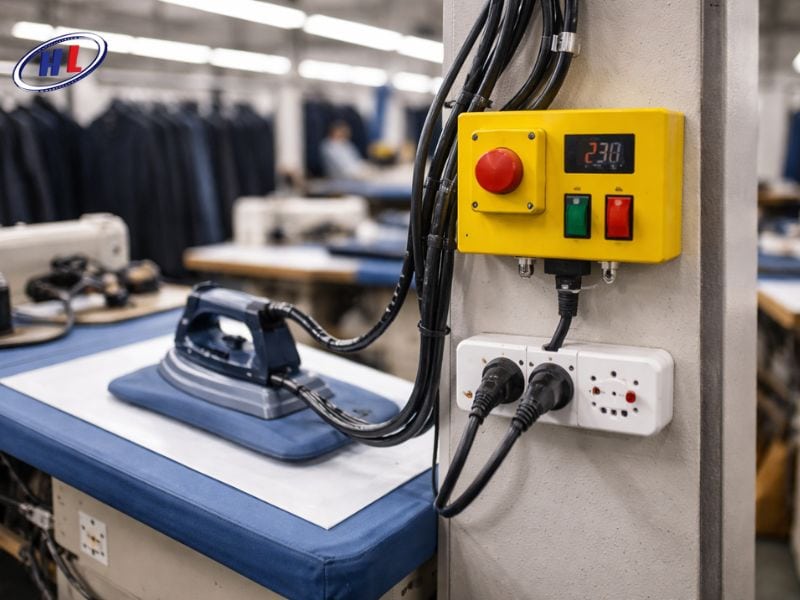 chuan bi truong khi su dung ban ui cong nghiep Kết nối nguồn điện cho bàn ủi hơi nước công nghiệp an toàn