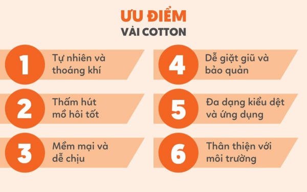 Ưu điểm của vải cotton