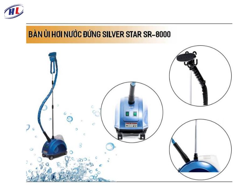 Bàn ủi hơi nước đứng Silver Star SR-8000