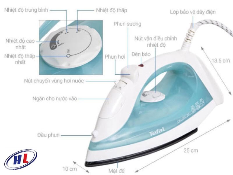 Cấu tạo của bàn ủi hơi nước công nghiệp