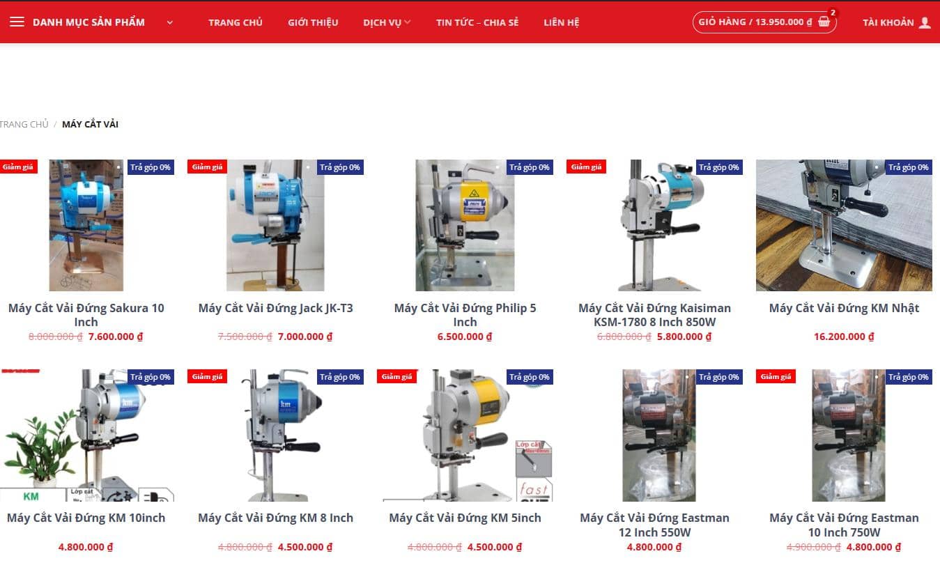 Điện máy tổng hợp miền Nam cung cấp máy cắt vải công nghiệp chính hãng, giá tốt