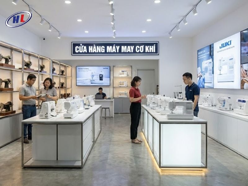 may may co la gi Máy may cơ là một thiết bị may mặc sử dụng 100% cơ cấu vật lý để thực hiện chức năng may vá