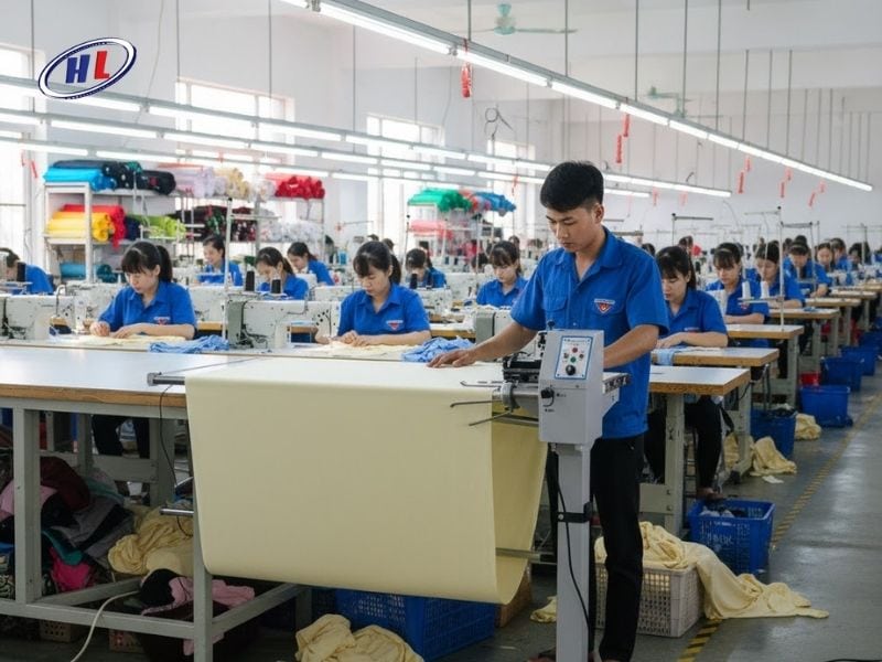 vai tro cua may cat day vien vai trong xuong may Máy cắt dây viền vải có vai trò quan trọng trong ngành công nghiệp may mặc