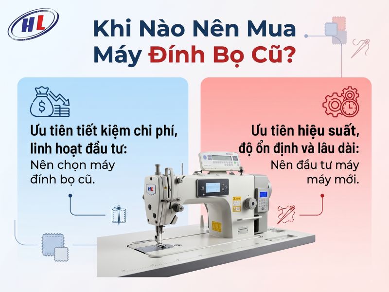 khi nao nen mua may dinh bo cu 1 Khi nào nên mua máy đính bọ cũ