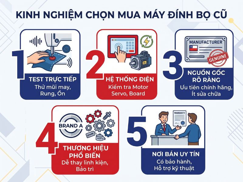 kinh nghiem mua may dinh bo cu Kinh nghiệm chọn mua máy đính bọ cũ