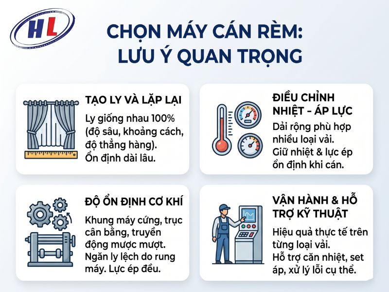 luu y khi chon may can rem Kinh nghiệm chọn máy cán rèm cửa