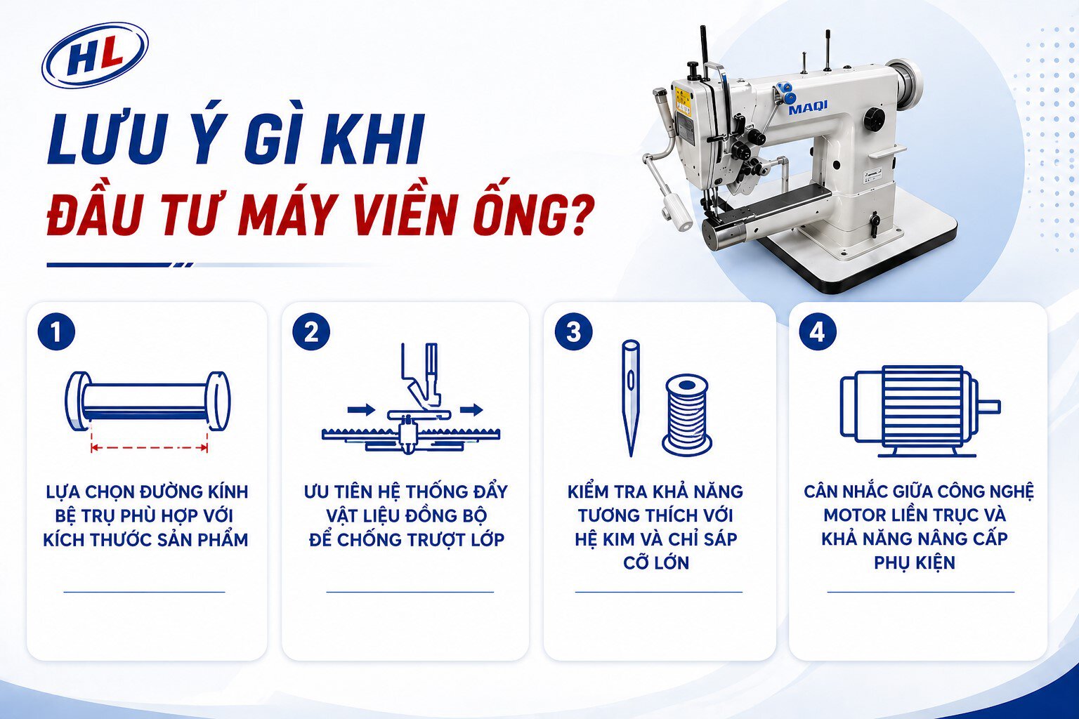luu y khi dau tu may vien ong Lưu ý khi đầu tư máy may viền ống
