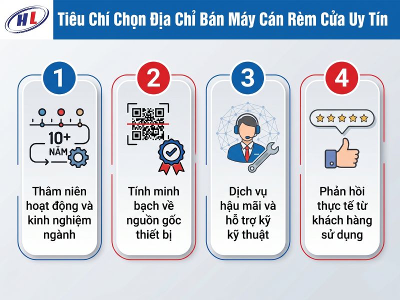 tieu chi chon noi ban may can rem cua Tiêu chí chọn đơn vị bán máy cán rèm cửa uy tín