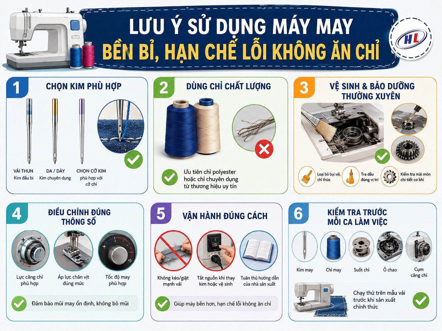 cach han che loi may may khong an chi Kinh nghiệm sử dụng giúp hạn chế máy may không ăn chỉ