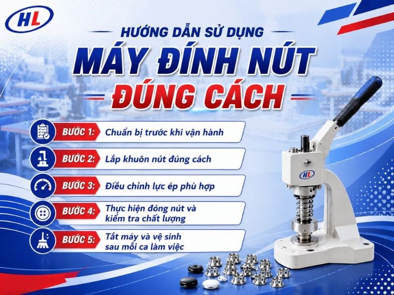 huong dan su dung may dinh nut Hướng dẫn sử dụng máy đính nút hiệu quả