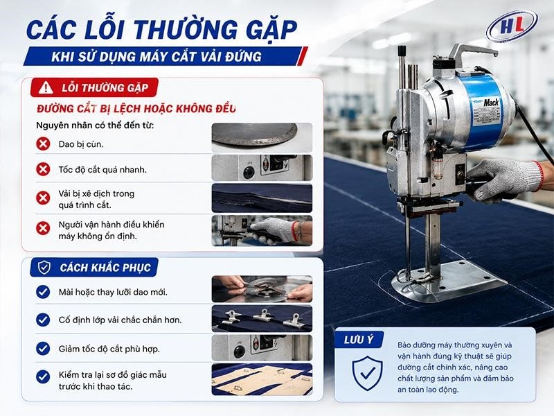 loi thuong gap khi su dung may cat vai dung Những lỗi thường gặp khi sử dụng máy cắt vải đứng