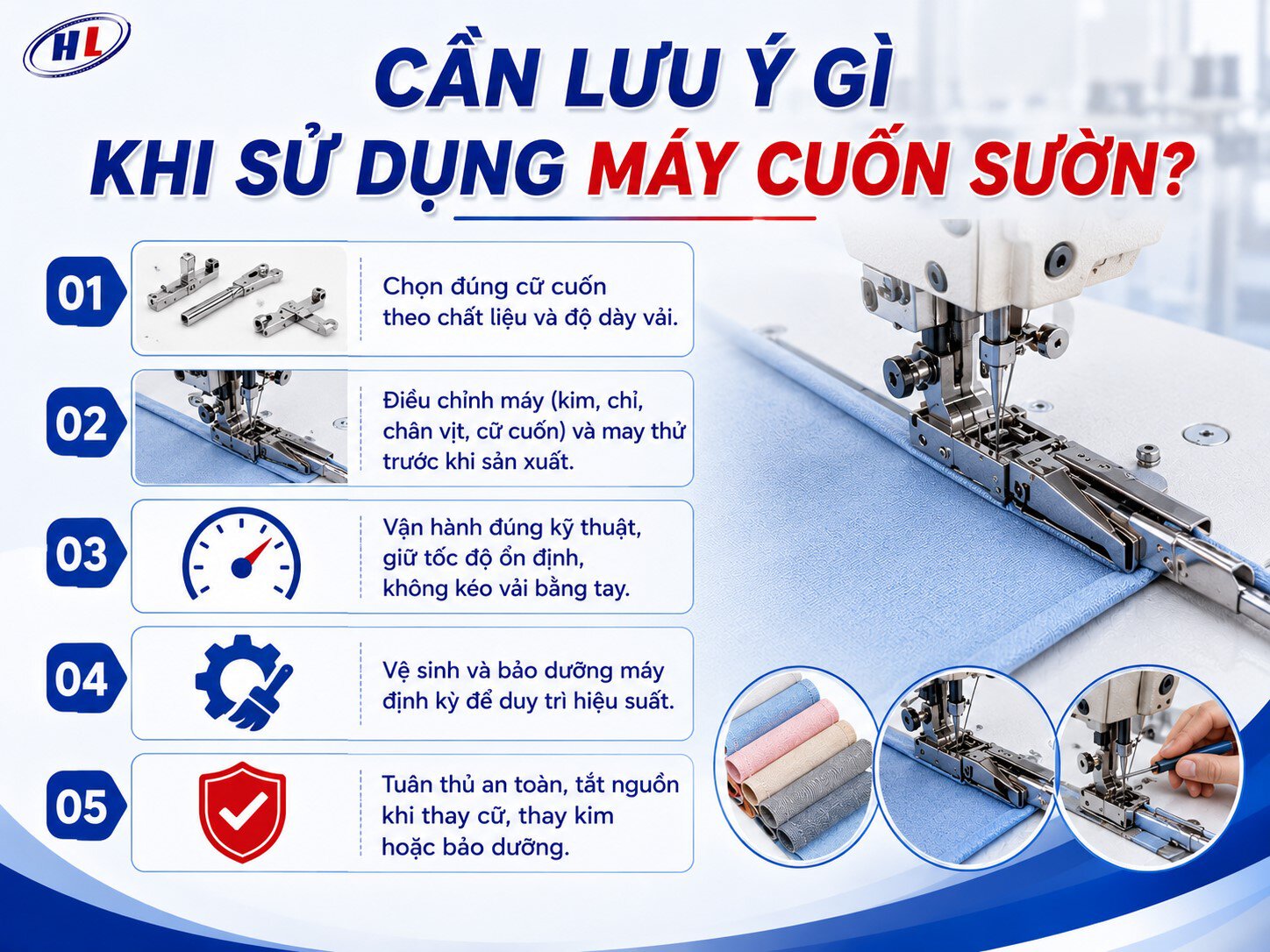 luu y khi su dung may cuon suon Lưu ý quan trọng khi sử dụng máy cuốn sườn