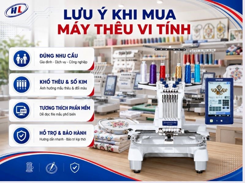 luu y khi mua may theu vi tinh Lưu ý khi mua máy thêu vi tính