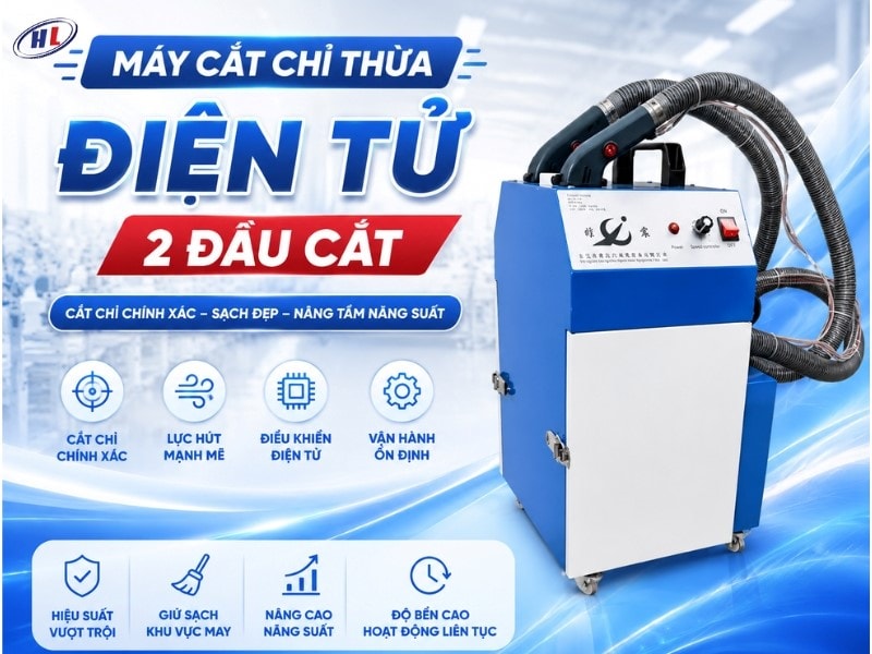 may cat chi thua dien tu 2 dau cat Máy cắt chỉ thừa điện tử 2 đầu cắt