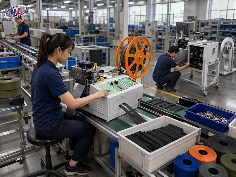 may cat day dai de van hanh Máy cắt dây đai dễ vận hành, bảo trì và tích hợp vào dây chuyền