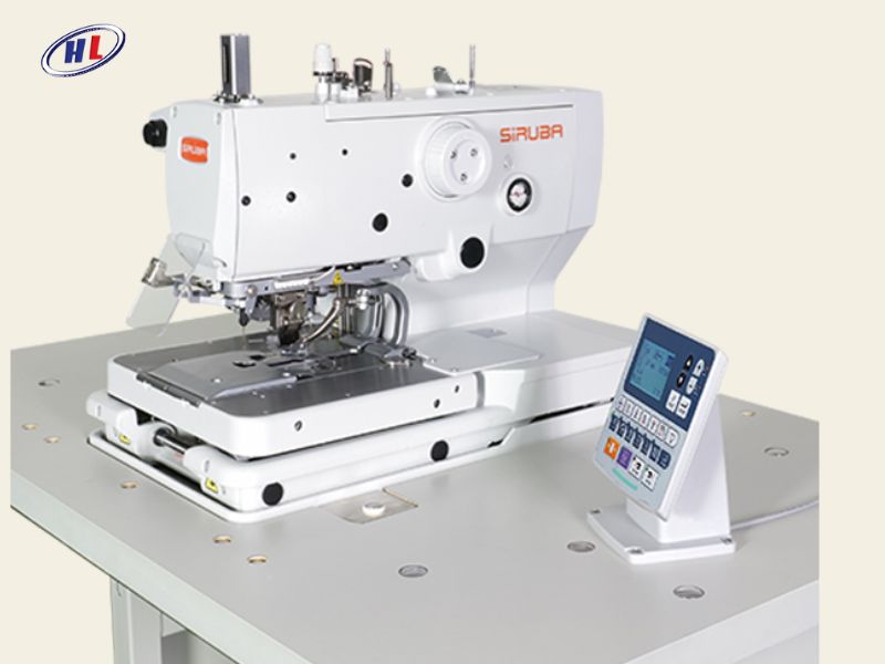 may thua khuy dau tron siruba bh 9820 Máy thùa khuy đầu tròn điện tử Siruba BH-9820